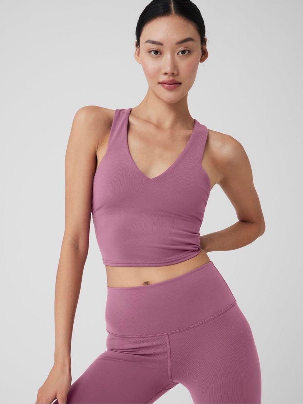 ALO Airbrush Real Bra Tank - Soft Mulberry